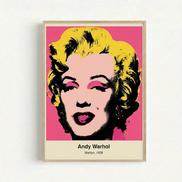 Contemporary pop art print featuring a stylized female portrait in bright pink with black and white accents, creating a daring and memorable wall art composition.