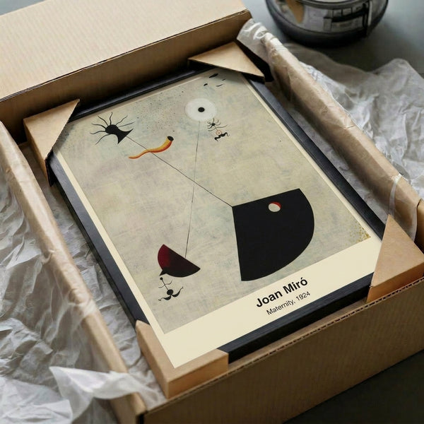 Abstract wall art featuring unsettling surreal imagery and biomorphic creatures in black and neutral tones, evoking symbolic tension and modernist experimentation.