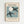 Mid-century modern art print featuring geometric bird and celestial forms in soft whites and muted blues, creating an elegant minimalist composition.