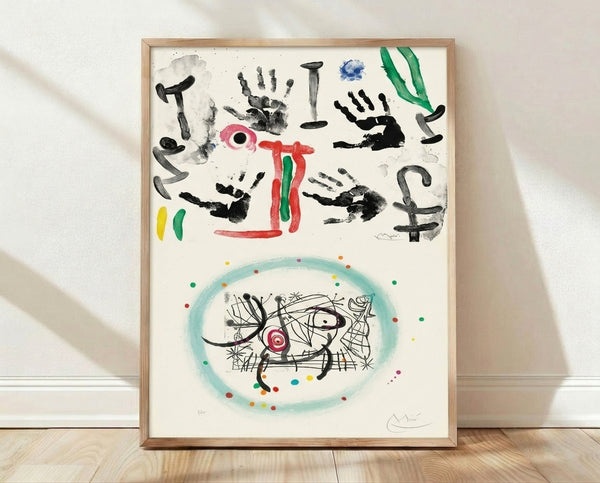 Abstract cubist poster in black, red, and blue featuring geometric fragmented forms and dynamic angular shapes characteristic of modernist art from 1969.