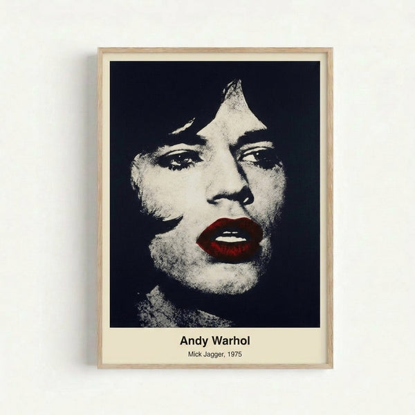 Edgy pop art print depicting a man's face with striking magenta and yellow tones, abstract expressionist technique, and bold graphic elements characteristic of 1970s modern art.
