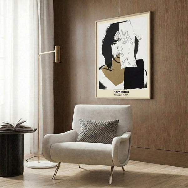 Edgy pop art poster featuring a rock musician portrait in luminous cyan, magenta, yellow, and black with expressive, stylized abstraction.