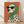 Retro mid-century poster art of a spotted dalmatian wearing forest green headscarf and dark sunglasses against cream and orange background, framed on wall.
