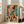 Modern abstract desert landscape with energetic color blocking in cream, pink, and teal showcasing botanical elements and birds in a retro-inspired tropical composition, framed wall art.