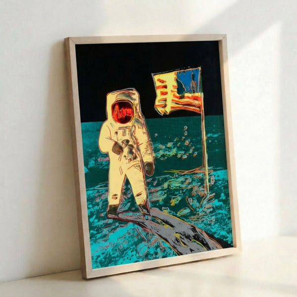 Moonwalk II poster art print in pop art style, displaying luminous color palette and dynamic composition on a gallery wall.