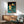 Framed modern pop art poster Moonwalk II with intense color saturation and expressive abstract approach to the moon landing theme.