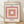 Bauhaus geometric poster with overlapping squares in mauve, dusty pink, peach, and cream on a black background, framed on a wall.