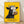 Pop art style cow with golden yellow and black coloring, adorned with white daisies and flowers, framed poster displaying quirky and whimsical bovine character art.