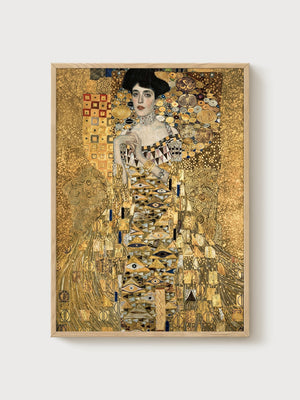 Gustav Klimt Print poster in oak frame