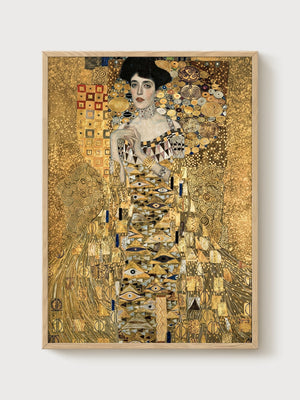 Gustav Klimt Print poster in oak frame