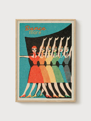 Retro Futurism Dance Poster poster in oak frame