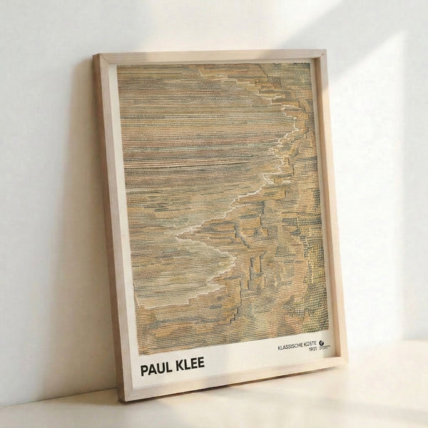 Minimalist wall art with rhythmic textural elements in cream and brown, abstract composition evoking contemplative mood through geometric arrangement.