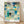 Abstract framed poster of Paul Klee's First House, featuring geometric shapes in teal, yellow, and cream arranged in a contemplative Bauhaus composition.