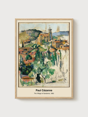 Paul Cezanne Gardanne Cubist Wall Art poster in oak frame