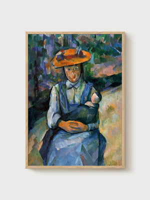 Paul Cezanne Modern Art Print poster in oak frame