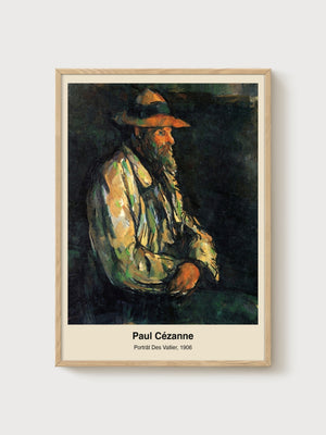 Paul Cezanne Portrait Painting poster in oak frame