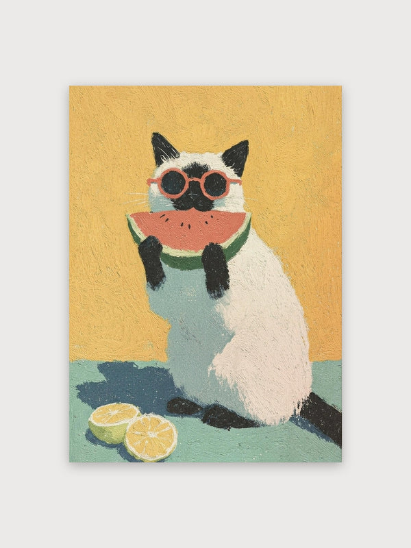 Siamese Cat Watermelon Sunglasses - Digital Download