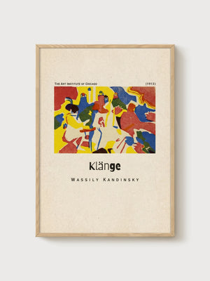 Wassily Kandinsky Print poster in oak frame