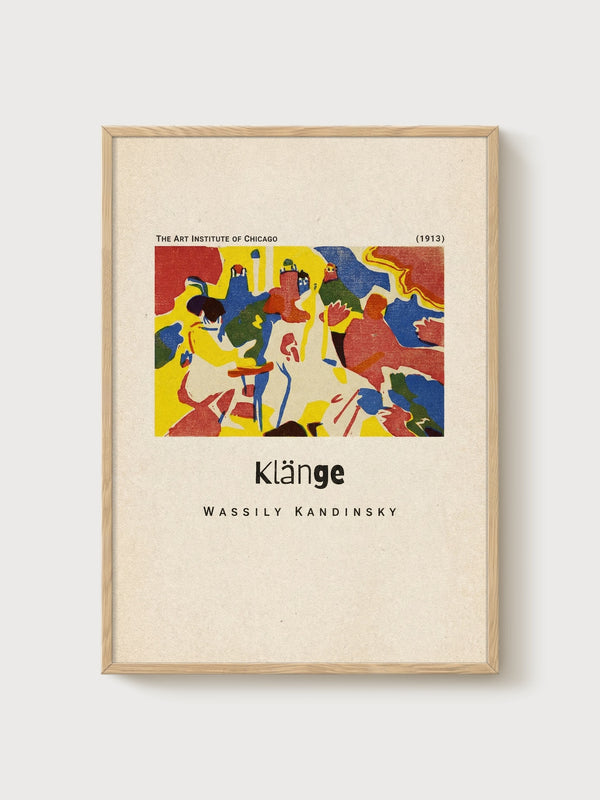 Wassily Kandinsky Print poster in oak frame