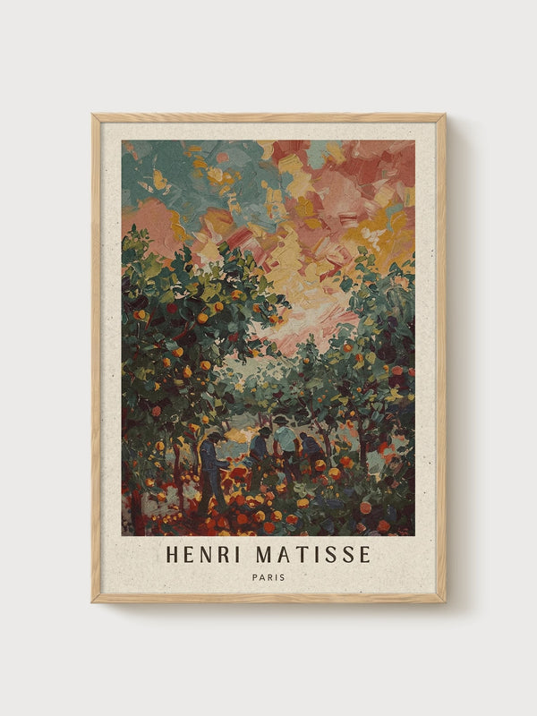 Henri Matisse Print poster in oak frame