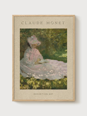 Claude Monet Print poster in oak frame