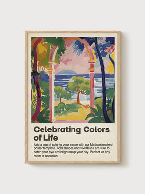 Henri Matisse Print poster in oak frame