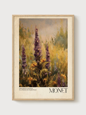 Claude Monet Print poster in oak frame