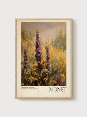 Claude Monet Print poster in oak frame