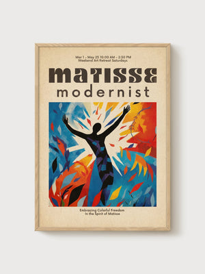 Henri Matisse Print poster in oak frame
