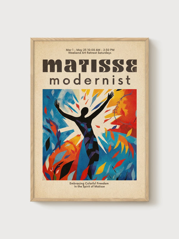 Henri Matisse Print poster in oak frame