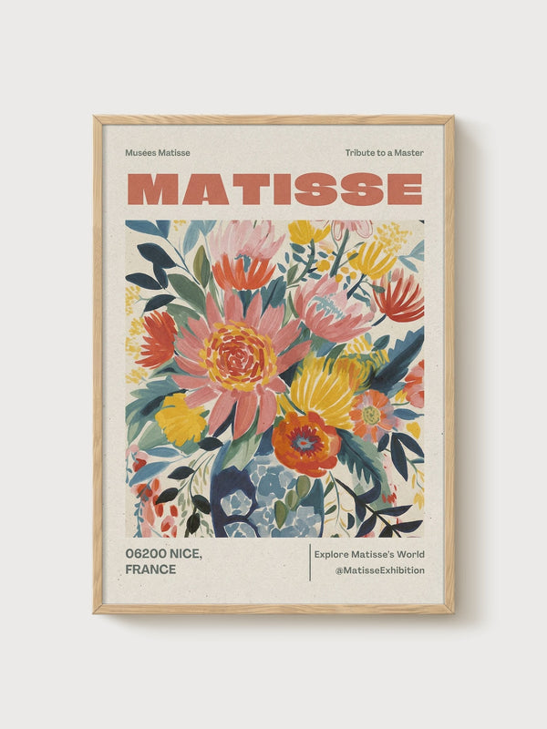 Henri Matisse Print poster in oak frame