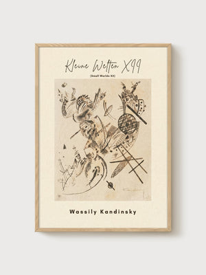 Wassily Kandinsky poster in oak frame