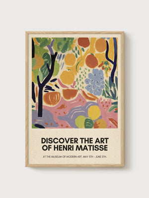 Henri Matisse Print poster in oak frame