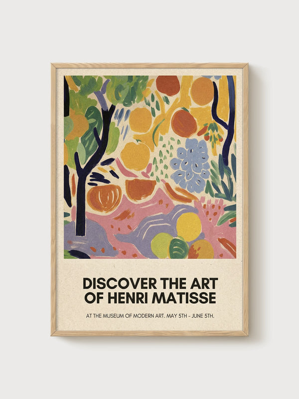 Henri Matisse Print poster in oak frame