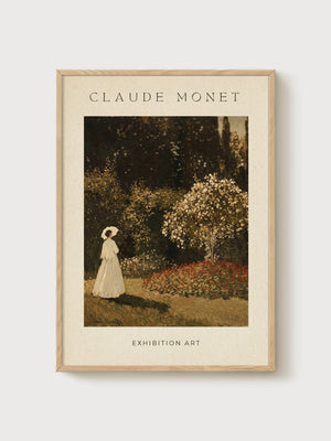 Claude Monet Print poster in oak frame