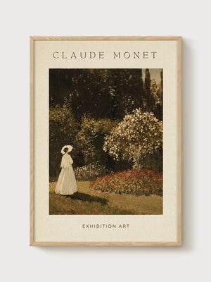 Claude Monet Print poster in oak frame