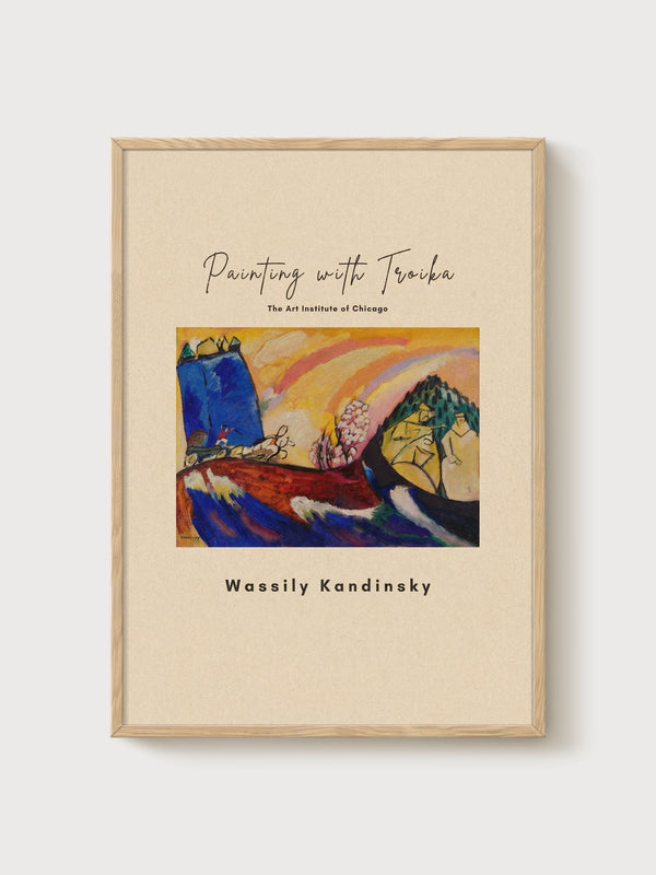 Wassily Kandinsky poster in oak frame