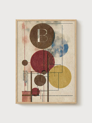 Kandinsky Print poster in oak frame