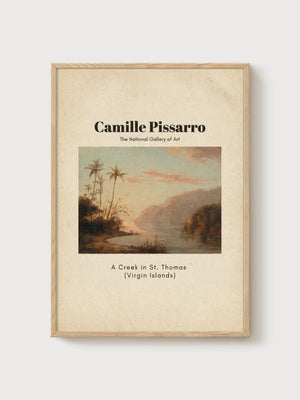 Camille Pissarro Print poster in oak frame