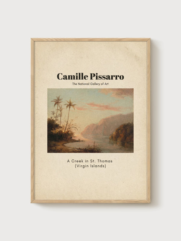 Camille Pissarro Print poster in oak frame