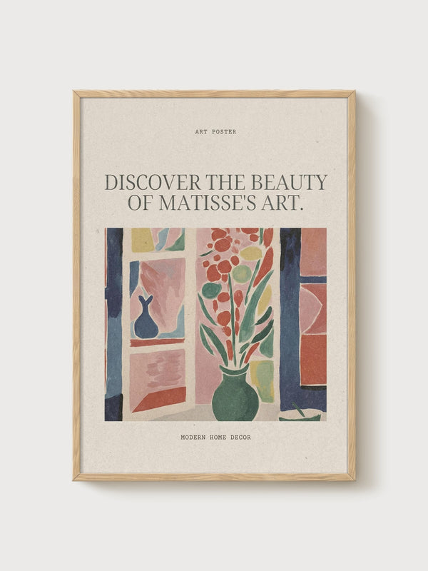 Henri Matisse Print poster in oak frame