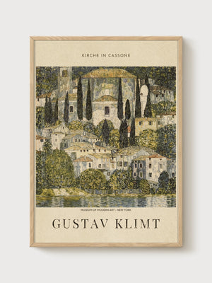 Gustav Klimt Print poster in oak frame