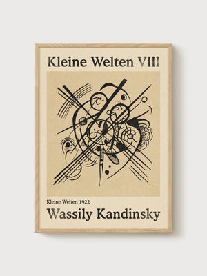 Wassily Kandinsky Print poster in oak frame