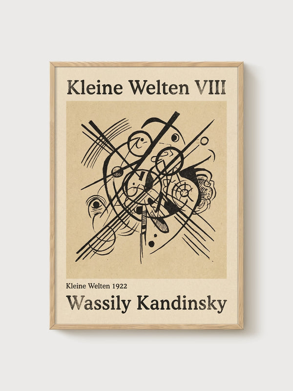Wassily Kandinsky Print poster in oak frame
