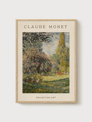 Claude Monet Print poster in oak frame