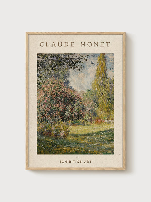 Claude Monet Print poster in oak frame