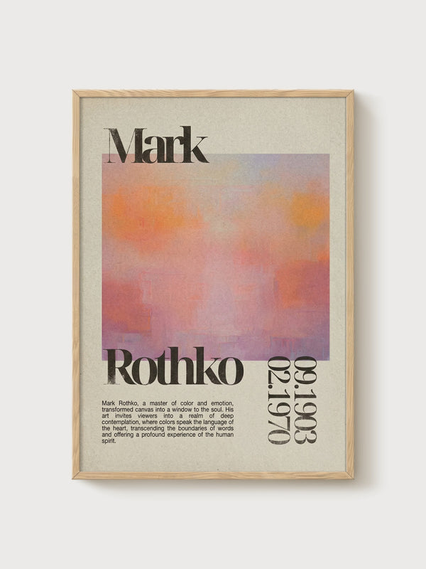 Mark Rothko Print poster in oak frame