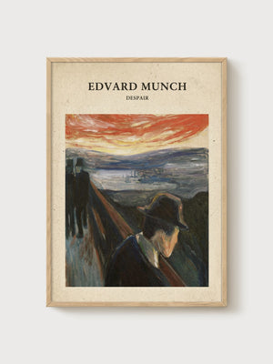 Edvard Munch Despair Print poster in oak frame