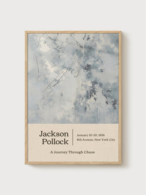 Jackson Pollock Print poster in oak frame
