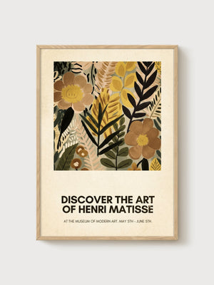 Henri Matisse Print poster in oak frame